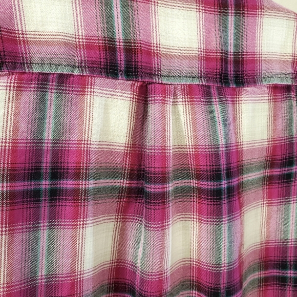 Lucky Brand - Side Button Plaid Shirt - Size XS - Picture 8 of 8